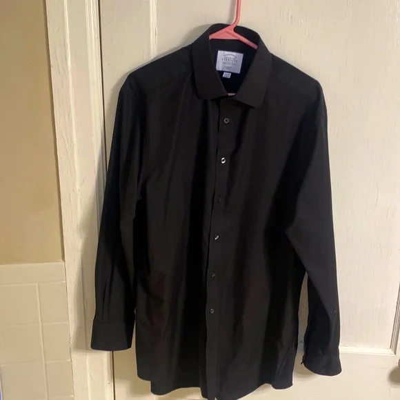 Black No-Iron Dress Shirt - Picture 1 of 3